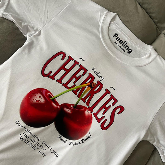 T-Shirt Cherries White